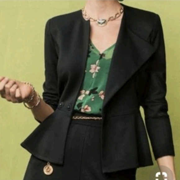 Cabi Agency Double Snap Front Peplum Ponte Blazer Jacket  #3549 Size 4 - Picture 12 of 16